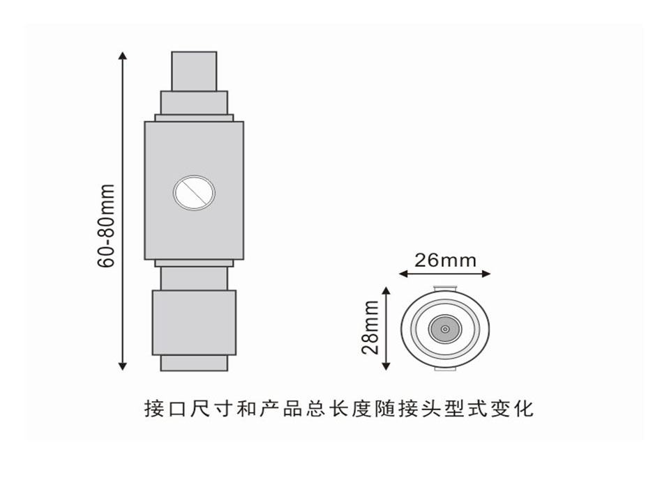 钧和电子天馈浪涌保护器的尺寸 钧和电子天馈浪涌保护器的尺寸